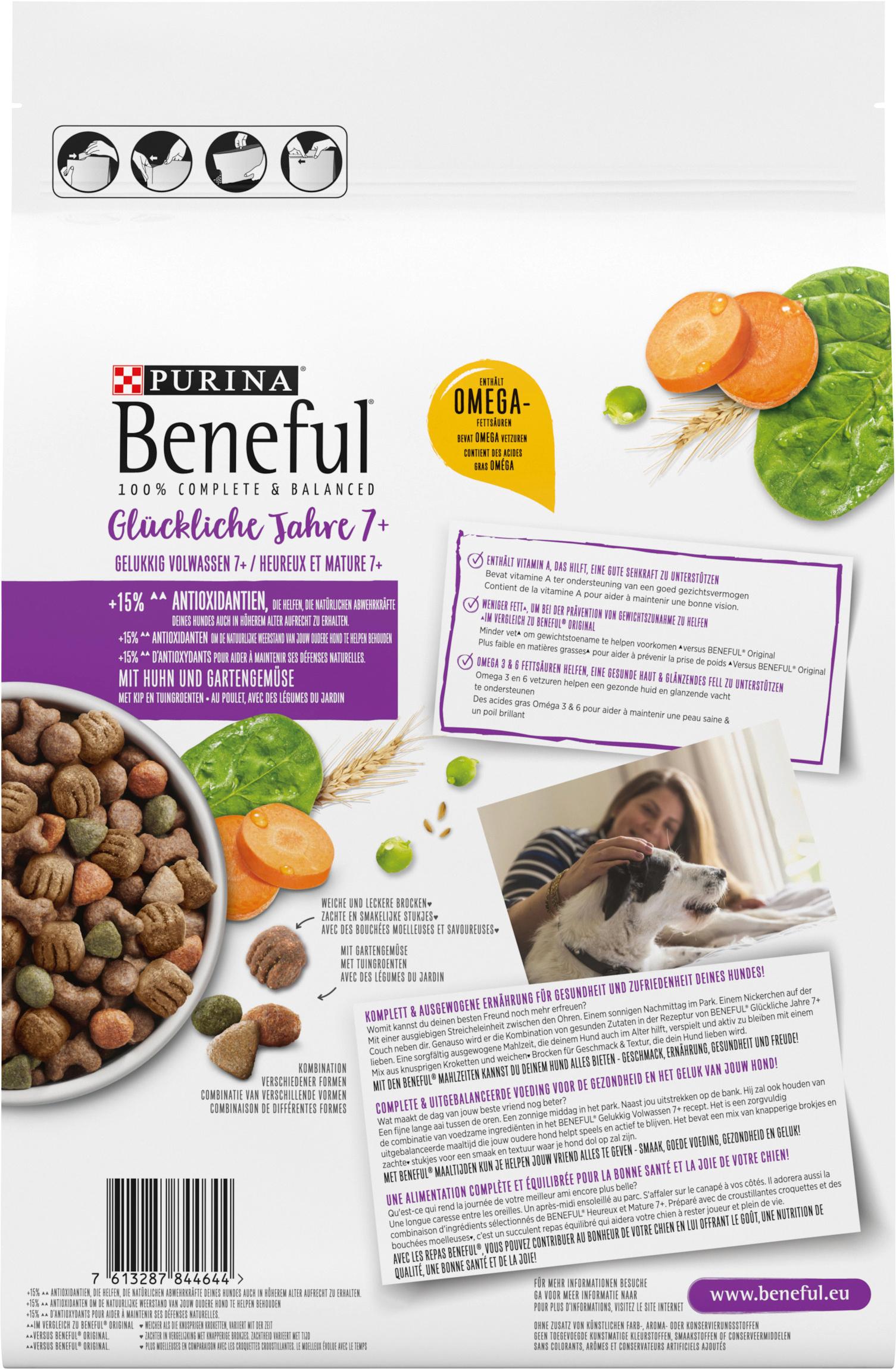 Produktbild PURINA BENEFUL Gleuckliche Jahre 7+ mit Huhn&Gartengemüse 2,8 kg 2 von 6