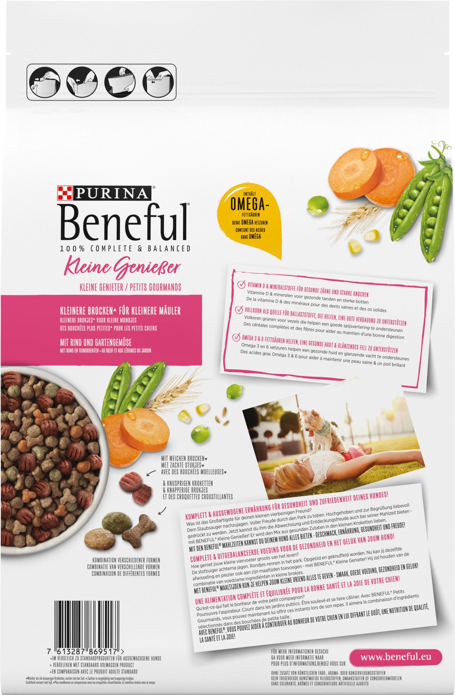 Produktbild PURINA BENEFUL Kleine Geniesser mit Rind und Gartengemüse 2,8 kg 2 von 6