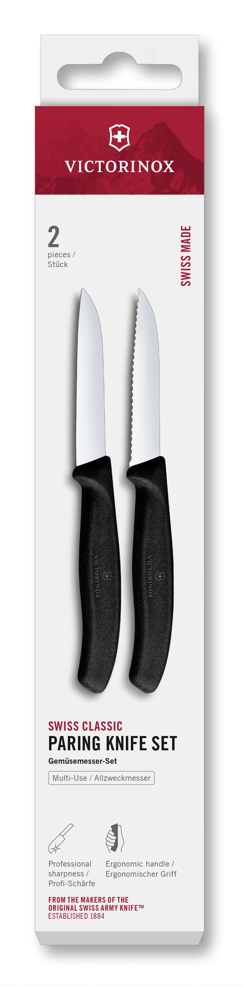 VICTORINOX Gemüsemesser SwissClassic 2er Set