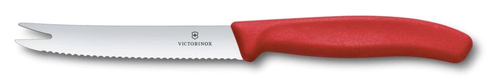 VICTORINOX Käse-& Wurstmesser mit Gabelspitze SwissClassic 11cm