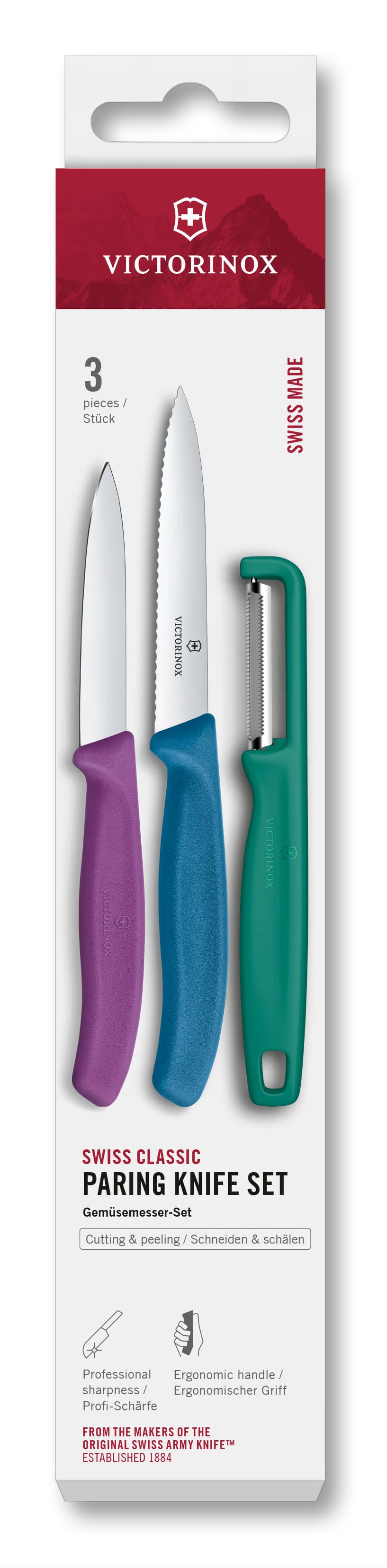 VICTORINOX Gemüsemesser mit I-Schäler SwissClassic Set