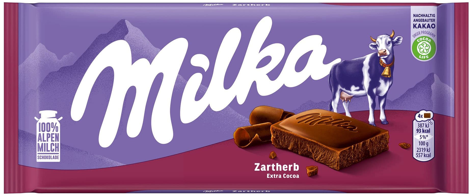 Milka Schokoladentafel Zartherb