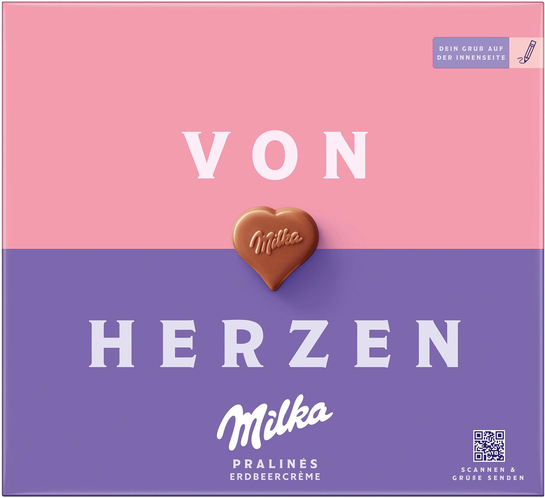 Milka Pralines Erdbeere sortiert