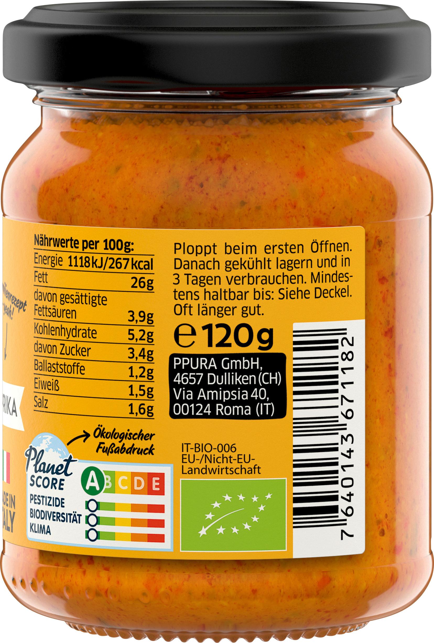 Produktbild PPURA Bio Pesto vegane Calabrese, 100% natürlich 3 von 3