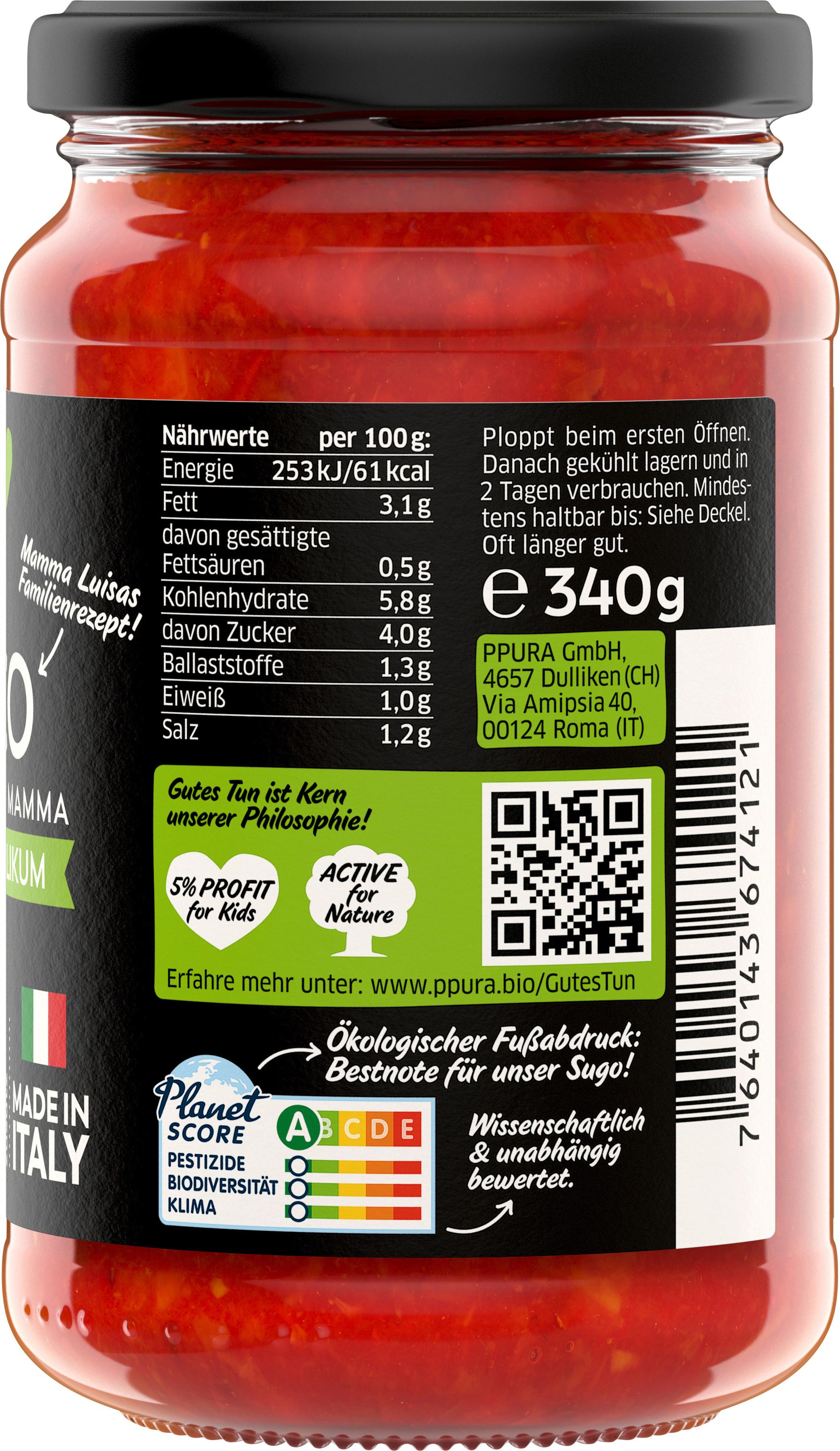 Produktbild PPURA Bio Sugo Basilico, 100% natürlich 3 von 3