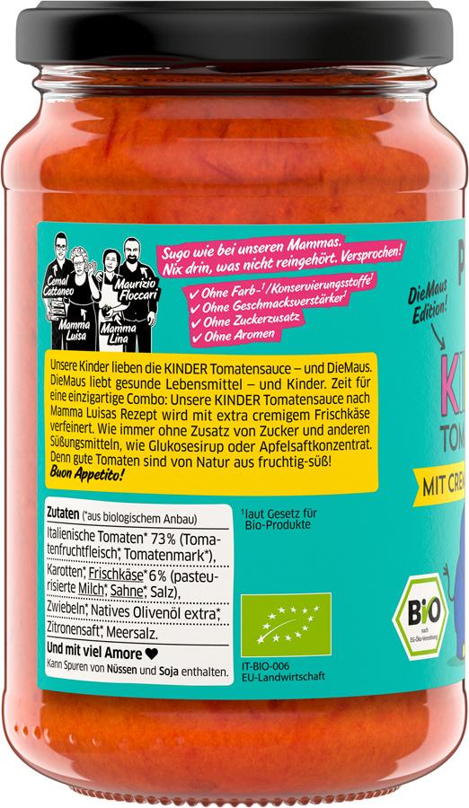 Produktbild PPURA Bio Tomatensauce für Kinder mit Frischkäse, 100% natürlich 3 von 3