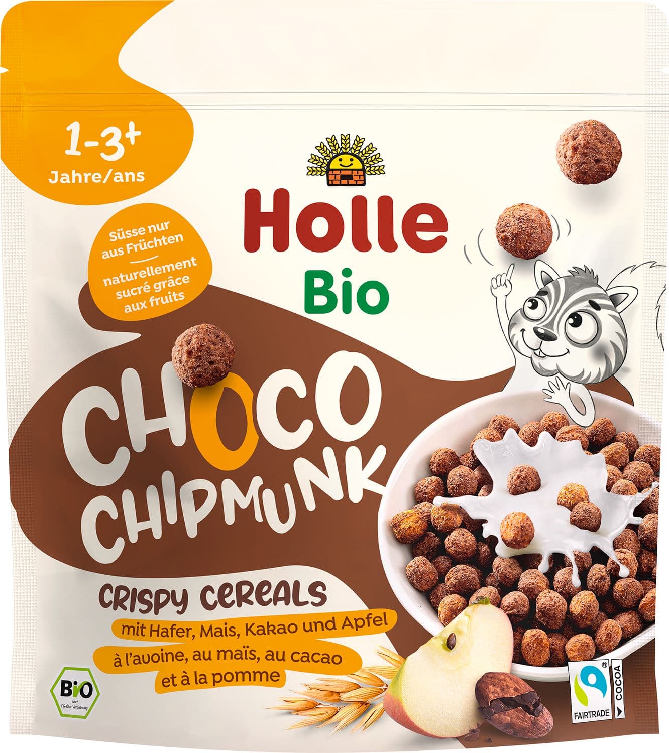 Holle Bio Choco Chipmunk Crispy Cereals