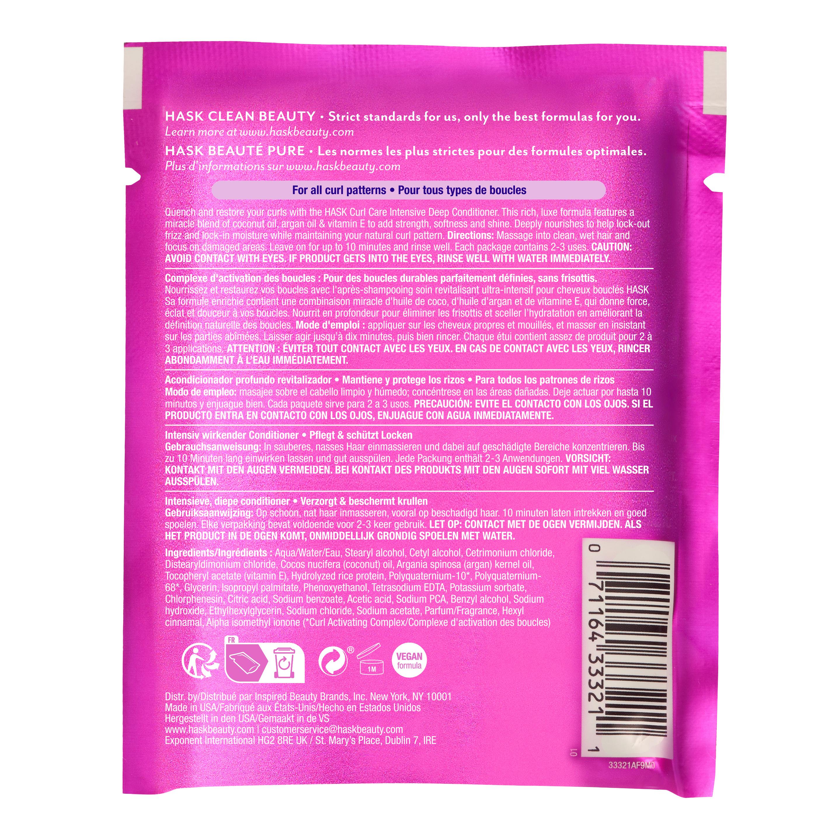 Produktbild HASK Curl Care Intensive Deep Conditioner Sachet 2 von 2
