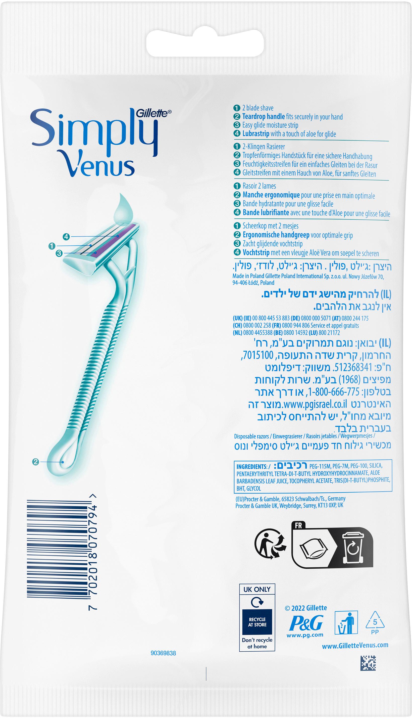 Produktbild Venus GILLETTE Rasierer Simply Venus 2 von 2
