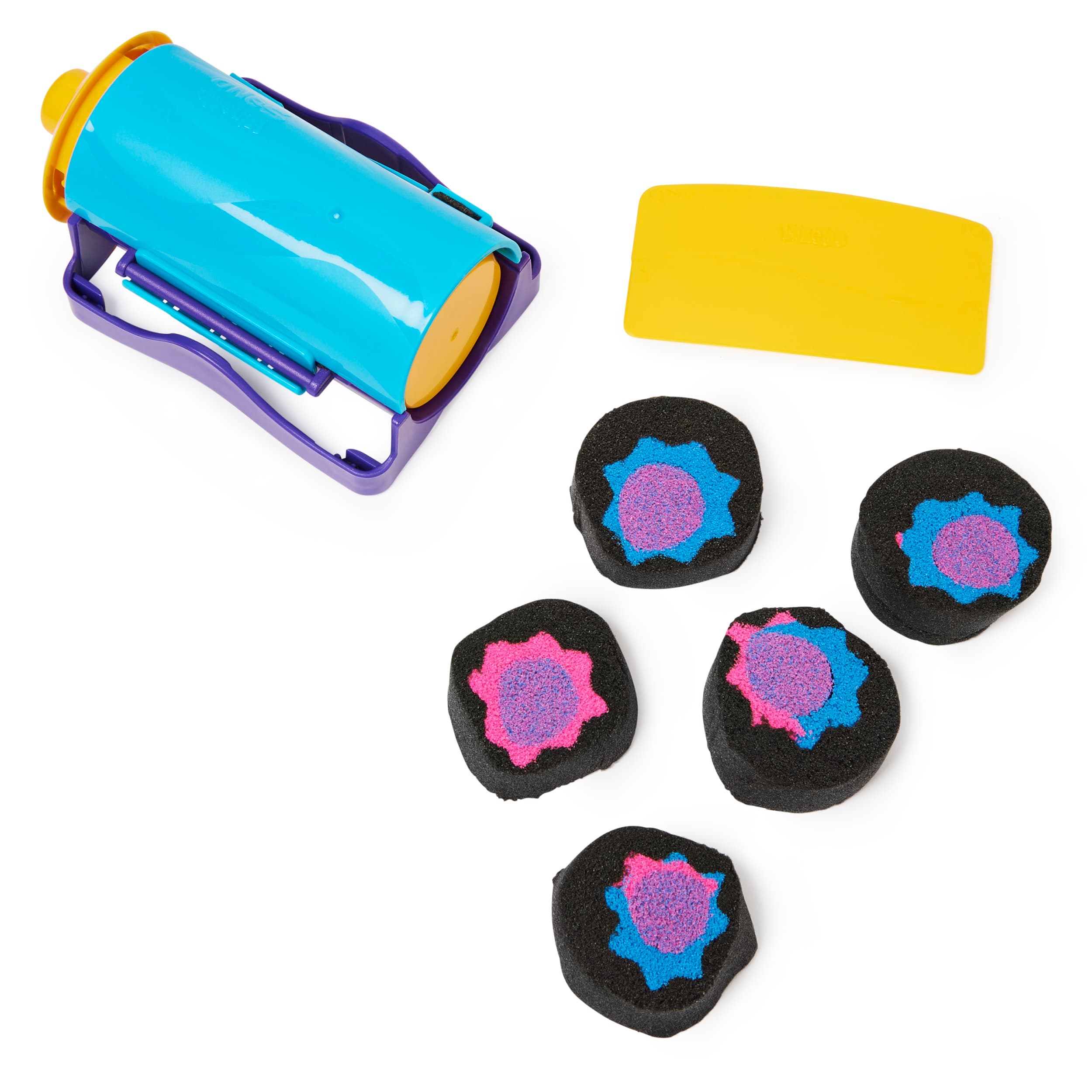 Produktbild Spin Master - Kinetic Sand Slice n Surprise Set - mit 3 Sandfarben und 7 Werkzeugen für tolle Muster 9 von 9