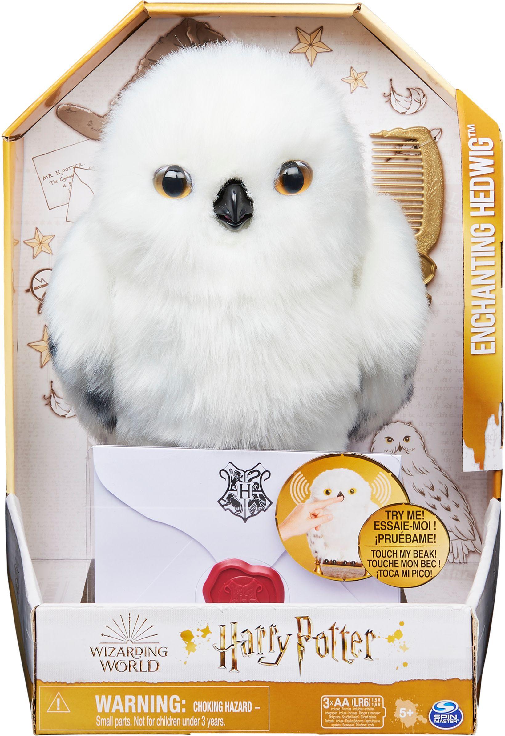 Spin Master - Harry Potter - Interaktive Plüsch-Eule Hedwig mit über 15 Geräuschen und Bewegungen