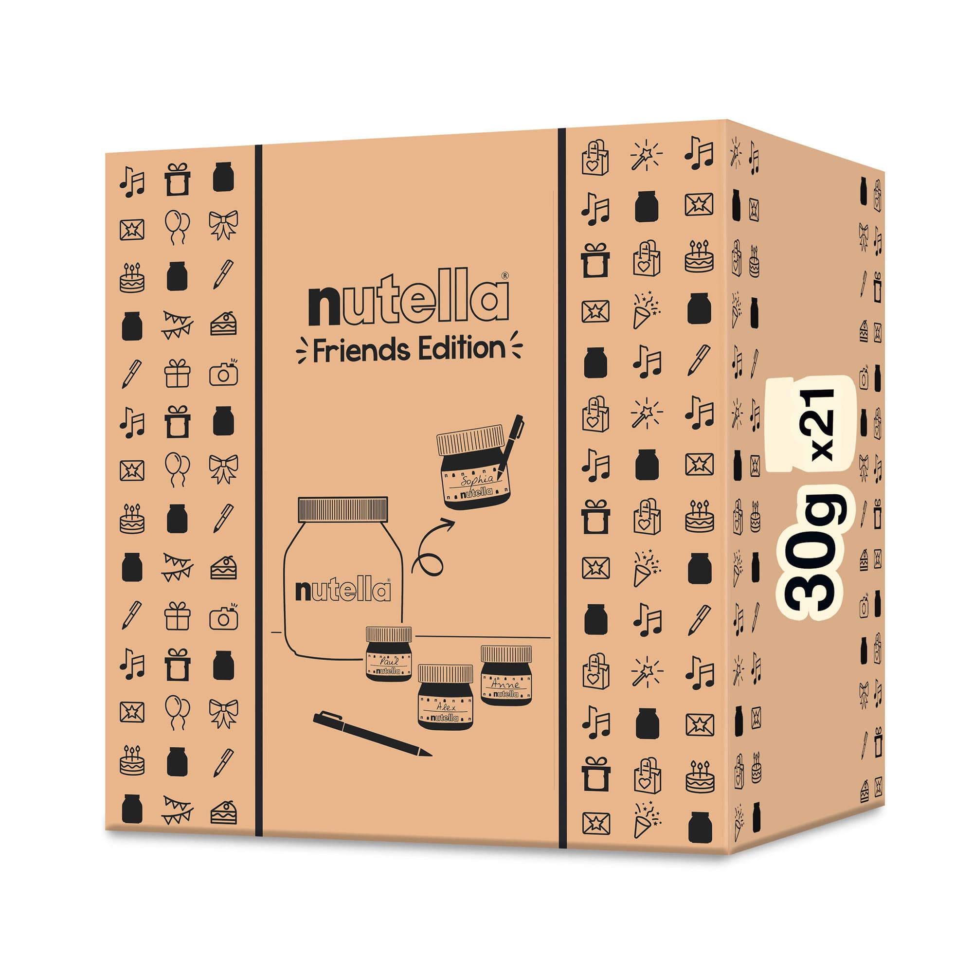Produktbild Ferrero nutella Glas mit 21 Mini-Gläschen 4 von 4