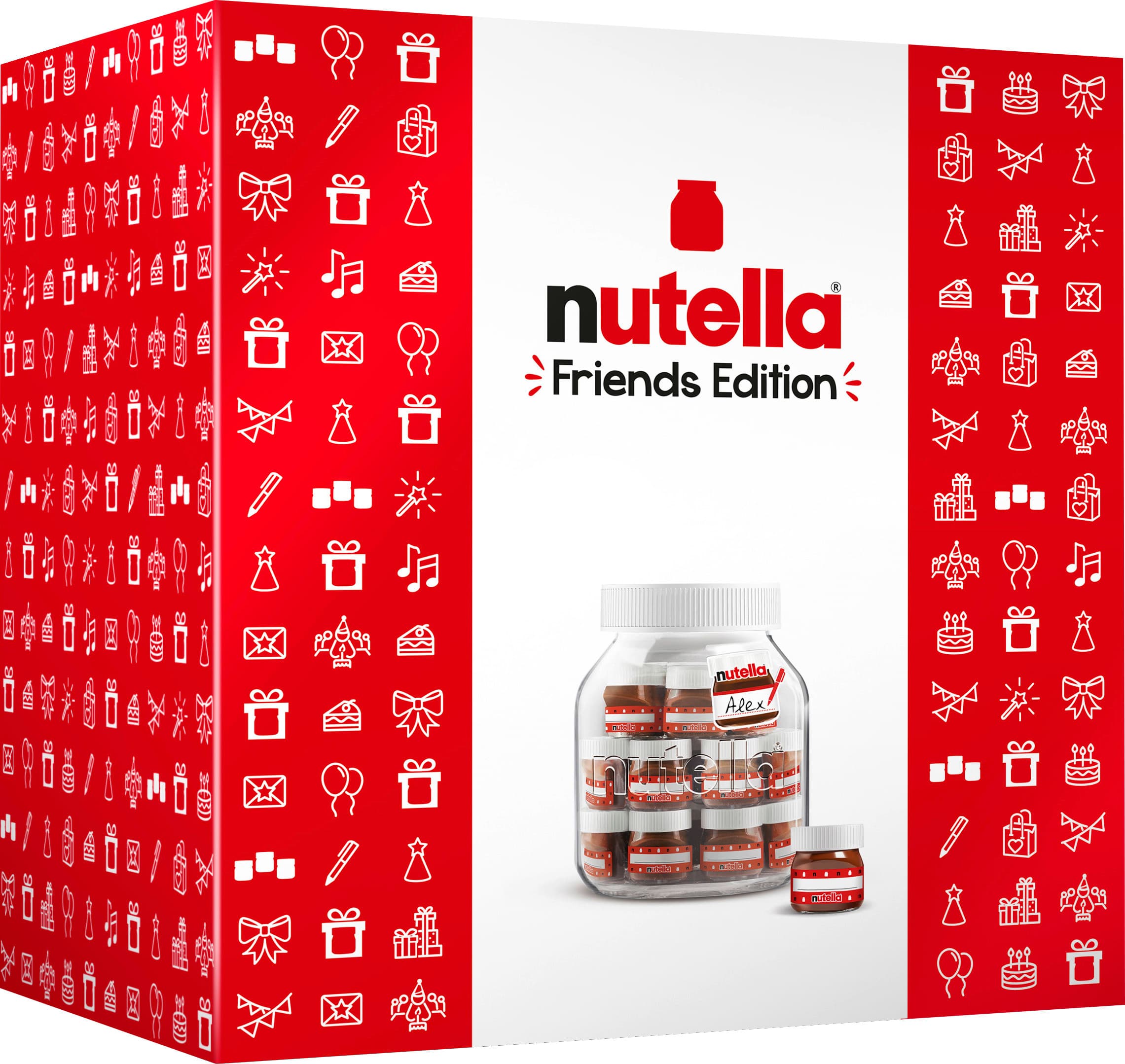 Ferrero nutella Glas mit 21 Mini-Gläschen
