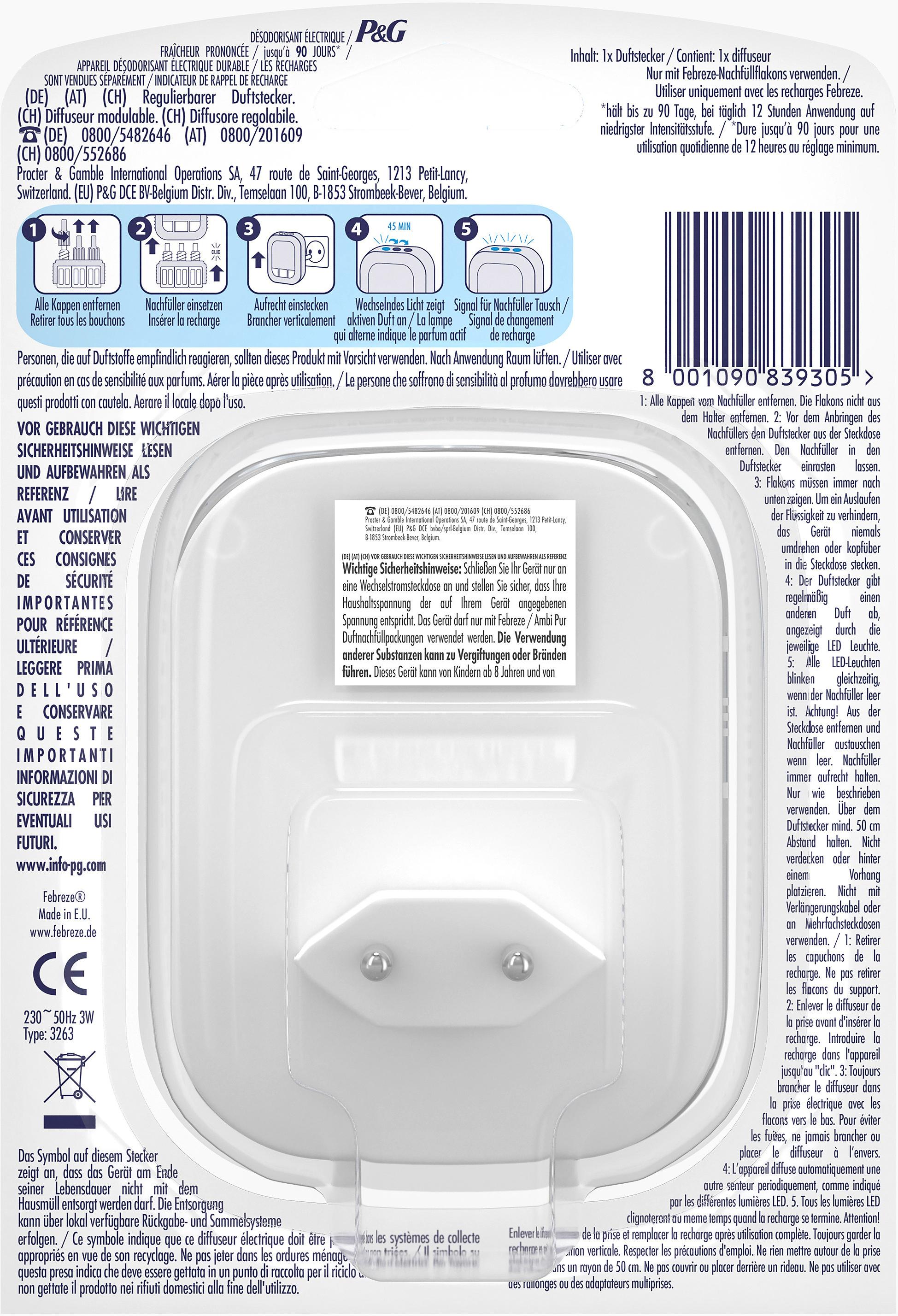 Produktbild Febreze Lufterfrischer 3Volution Duftstecker Gerät 3 von 6
