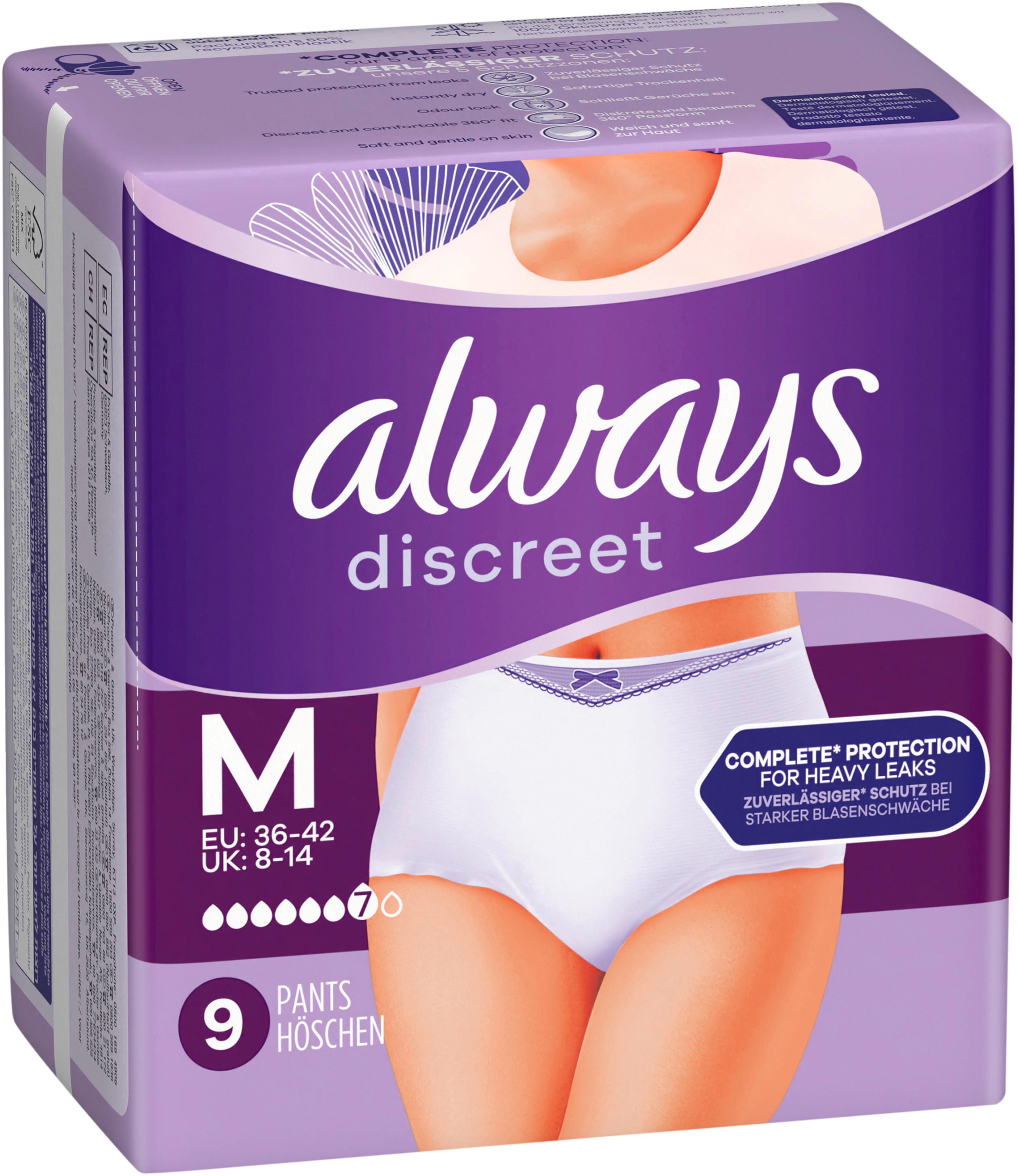 Produktbild always discreet Inkontinenz Höschen Gr. M Monatspackung 5 von 6
