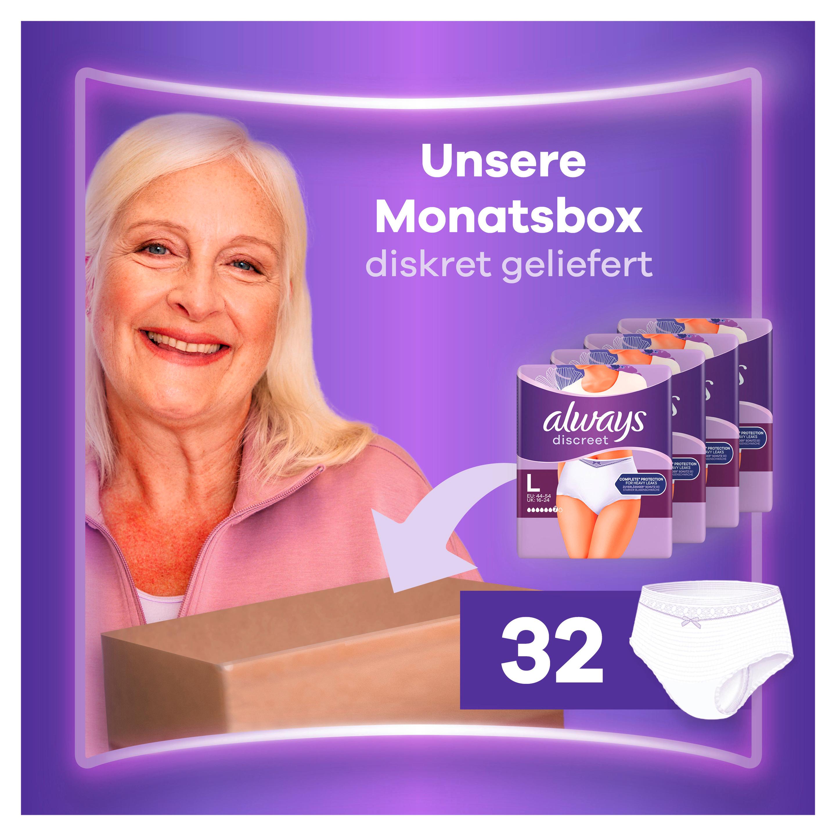 Produktbild always discreet Inkontinenz Höschen Gr. L Monatspackung 2 von 7