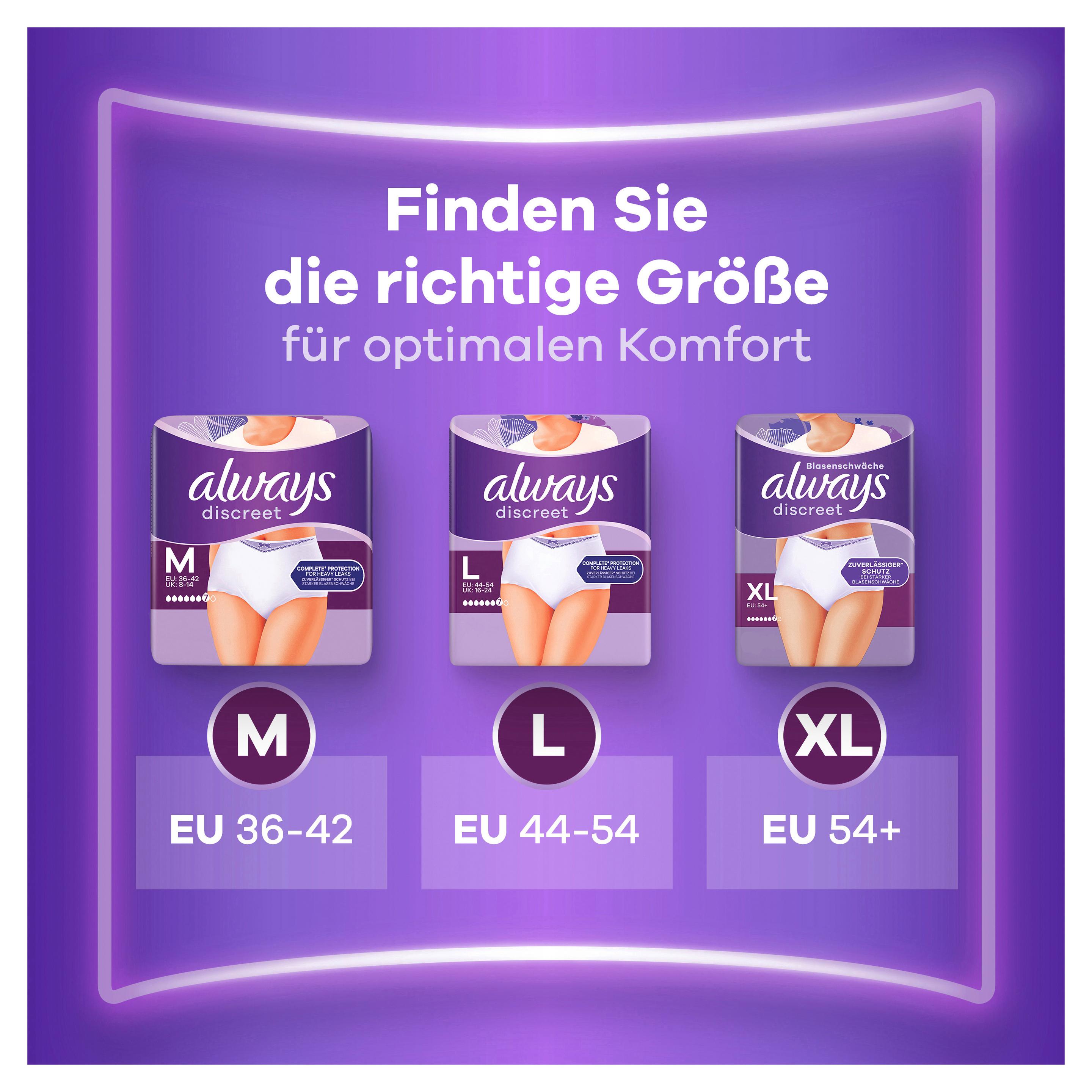 Produktbild always discreet Inkontinenz Höschen Gr. L Monatspackung 4 von 7