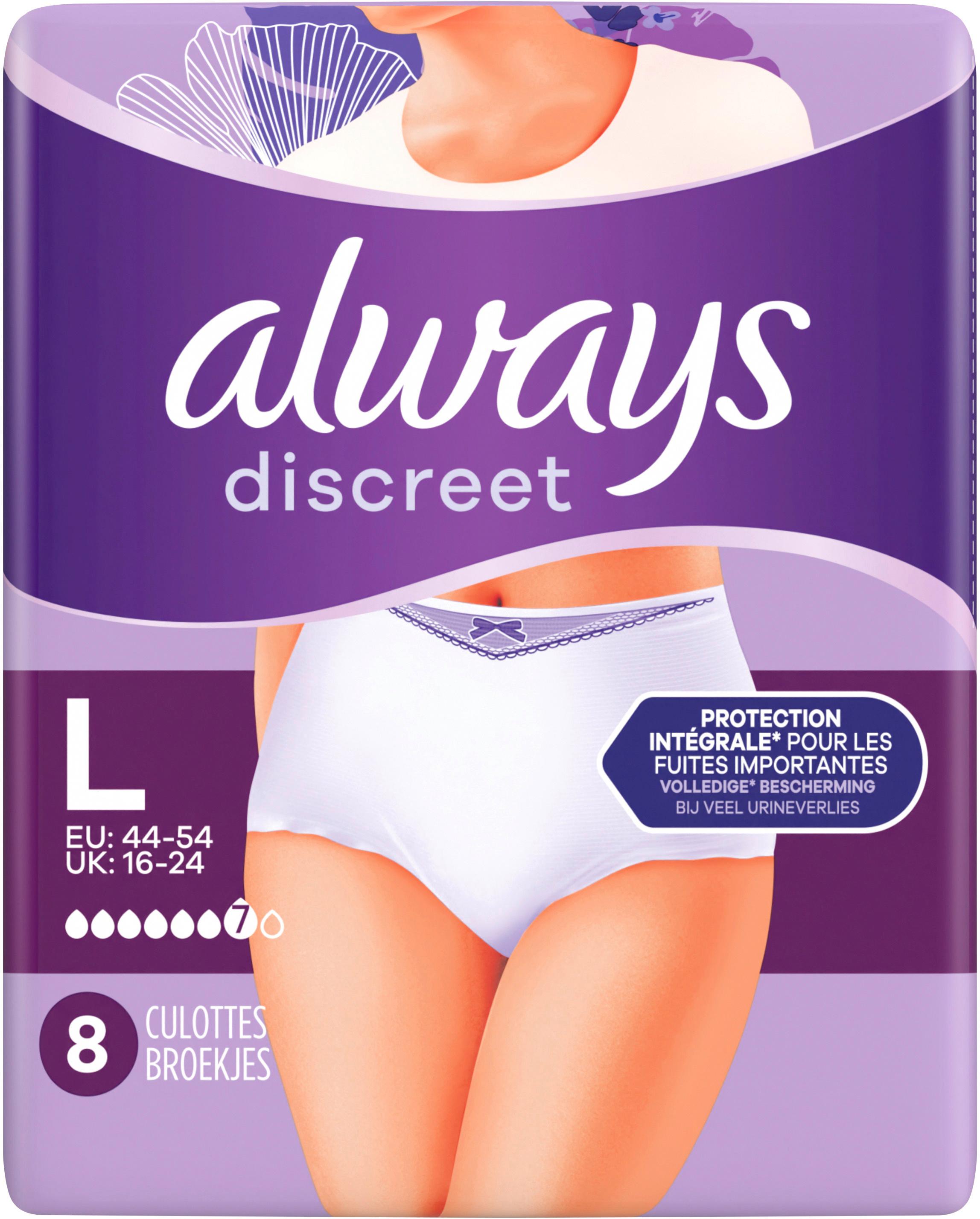 always discreet Inkontinenz Höschen Gr. L Monatspackung