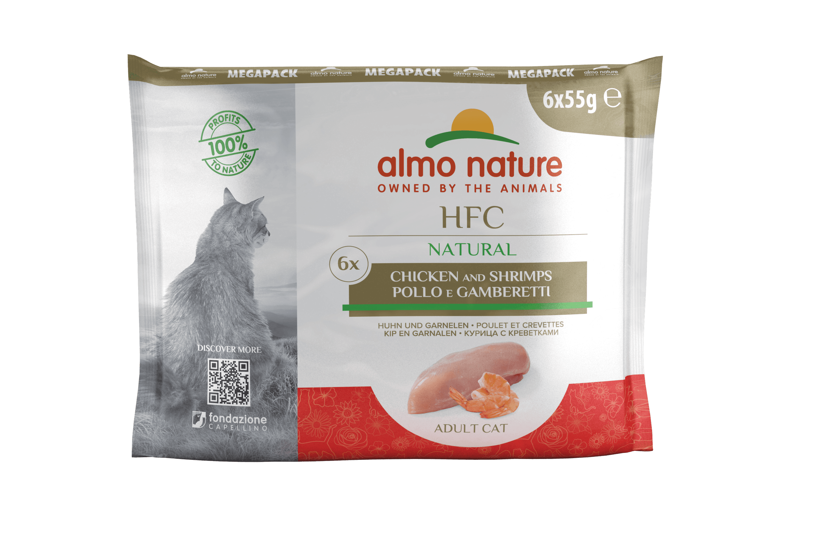 almo nature Katzennassfutter Cat Natural Huhn und Garnelen