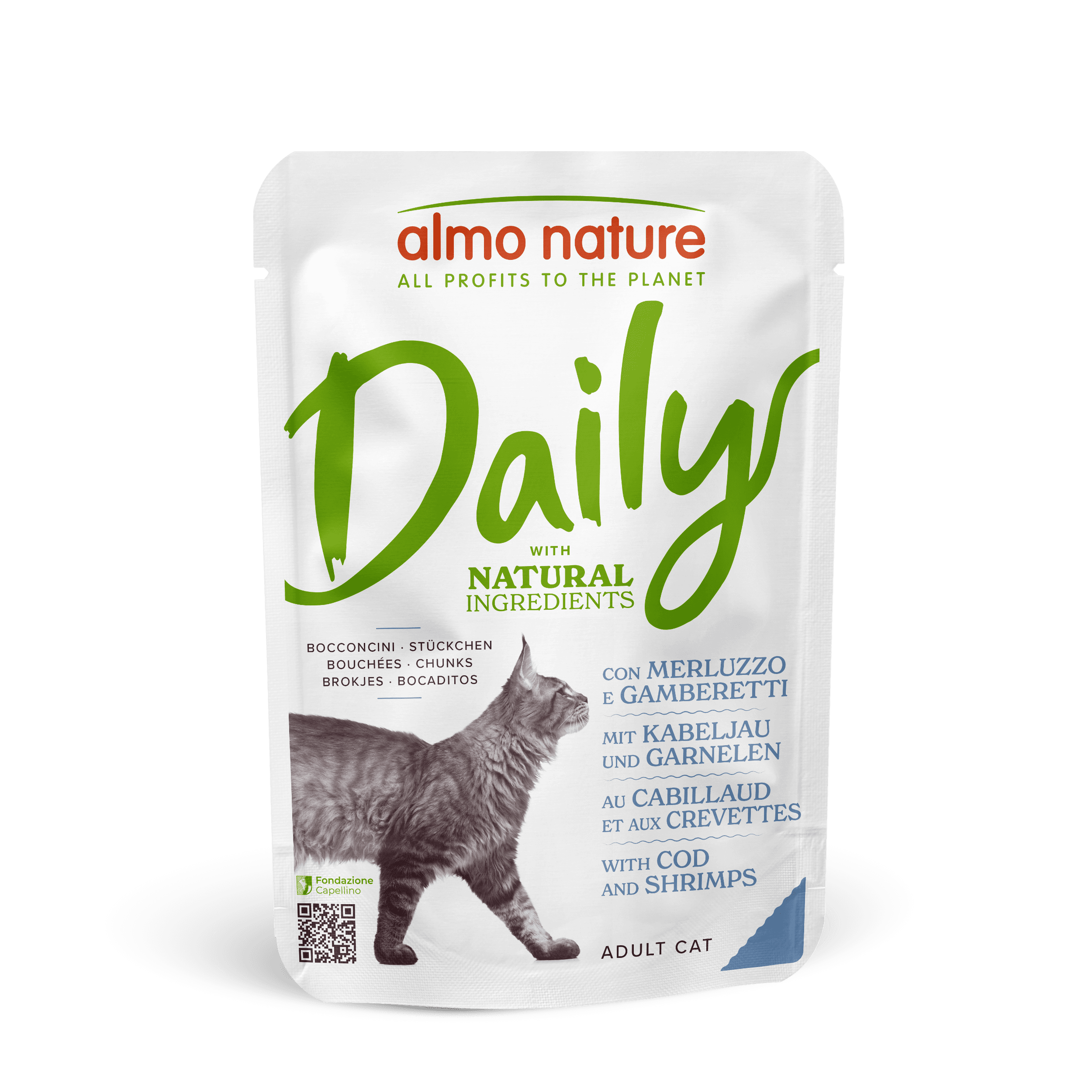 almo nature Katzennassfutter Cat Daily Menu Kabeljau + Garnele