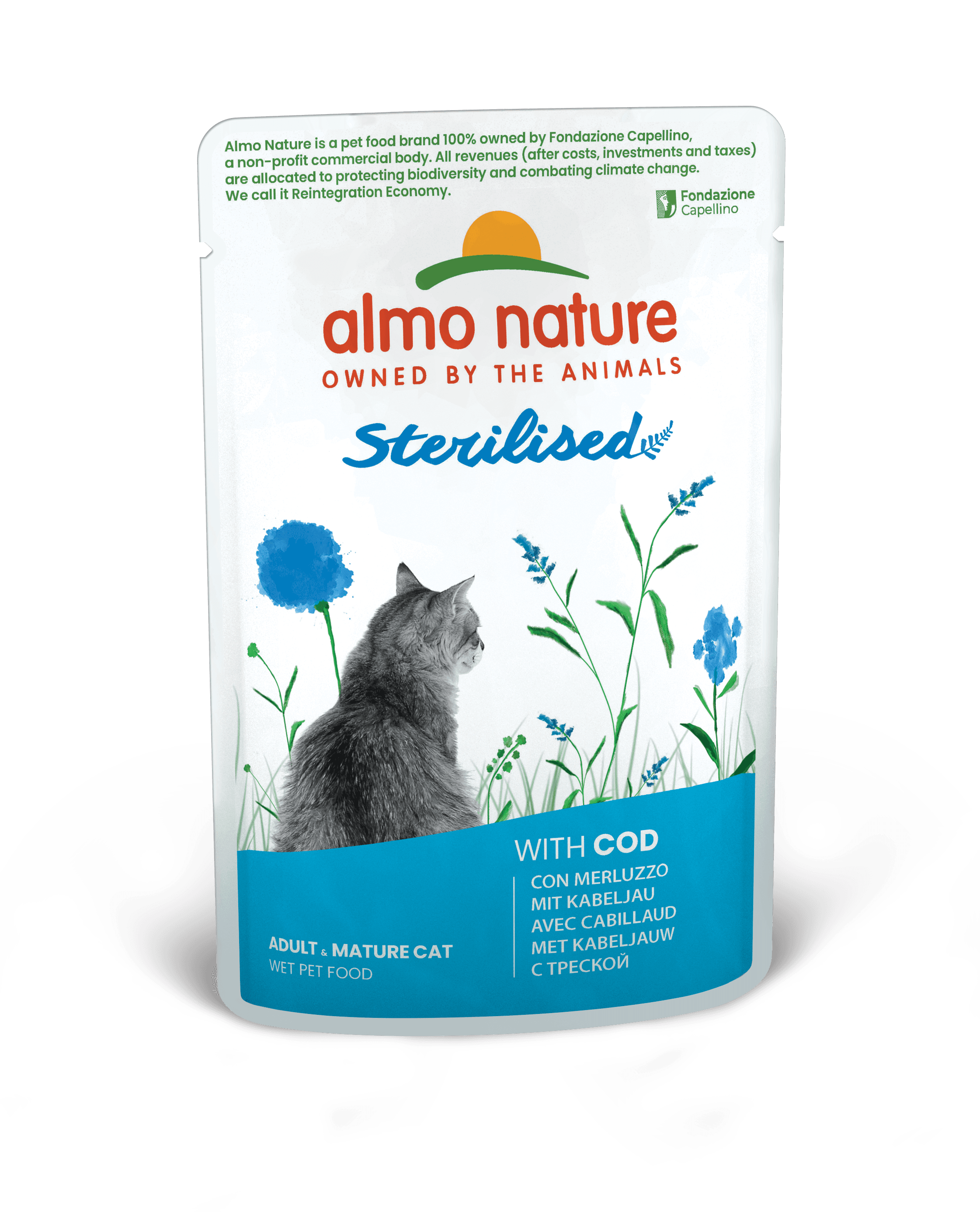 almo nature Katzennassfutter Cat Holistic Sterilised mit Kabeljau