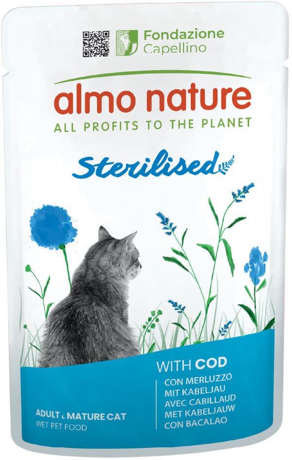 almo nature Katzennassfutter P.B. Holistic Sterilised mit Kabeljau