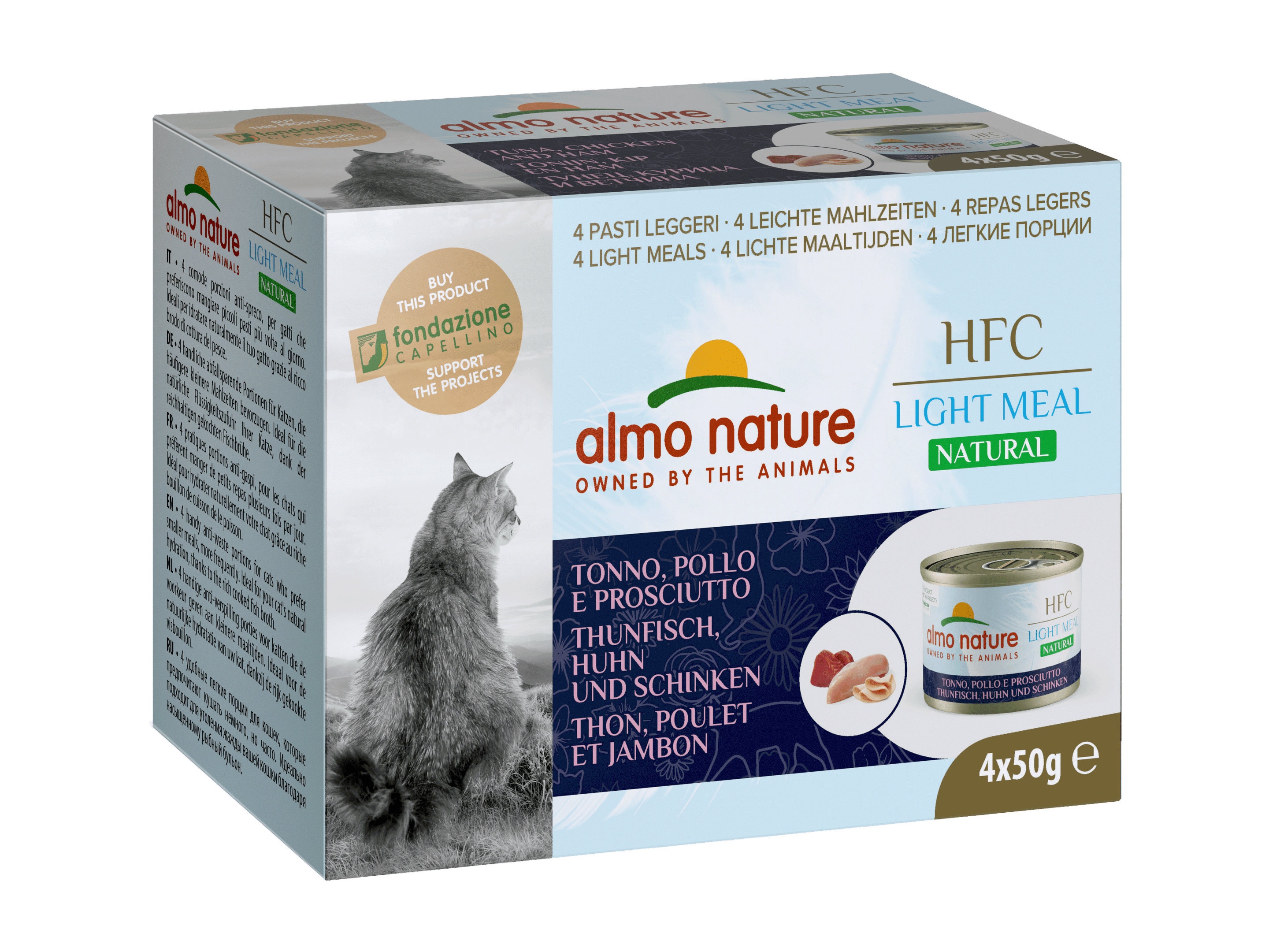 almo nature Katzennassfutter Cat Light Meal Thunfisch, Huhn, Schinken