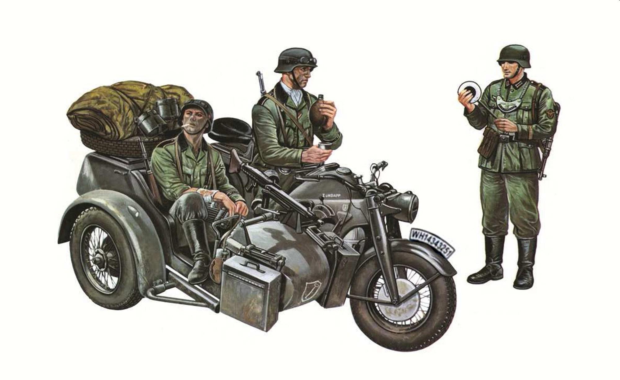 Produktbild Italeri - Motorrad-Gespann Zündapp KS750 2 von 3
