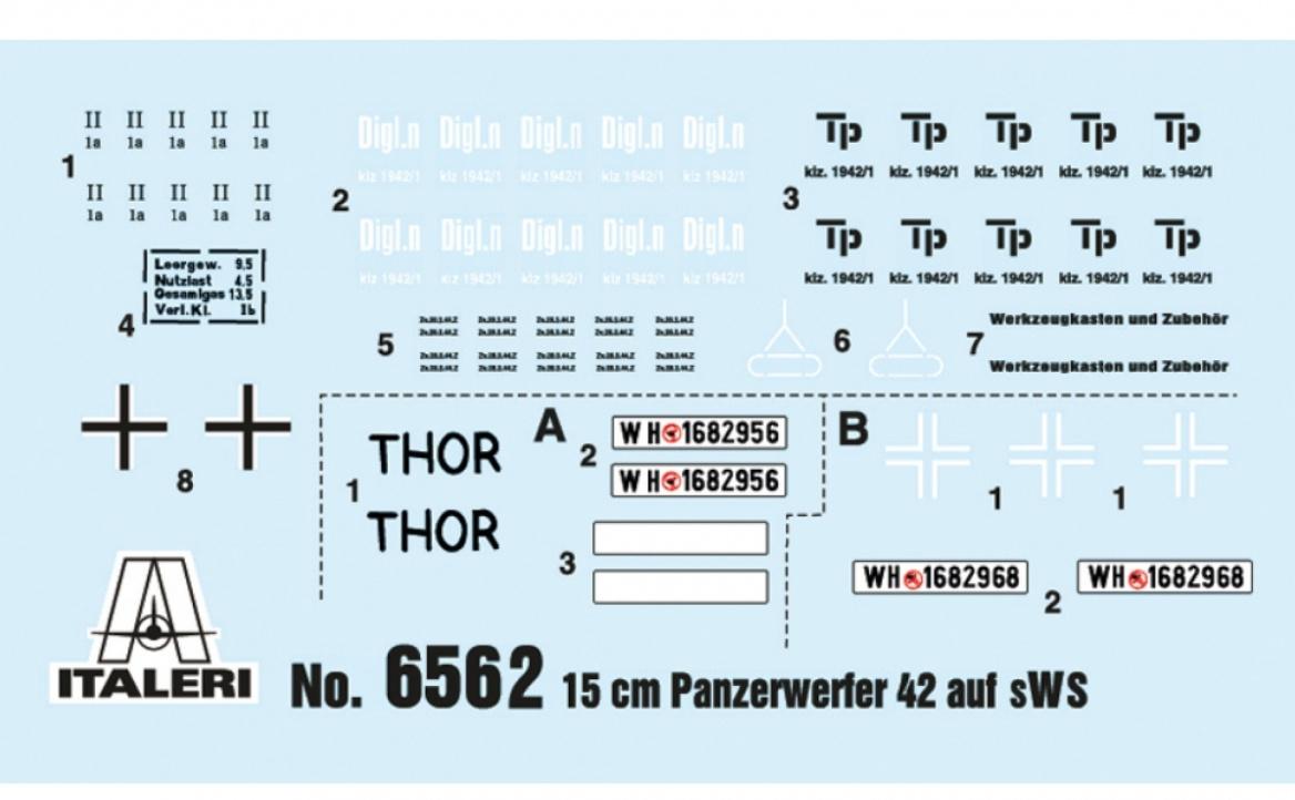 Produktbild Italeri 510006562 - 1:35 15cm Panzerwerfer 42 auf SWS 5 von 6