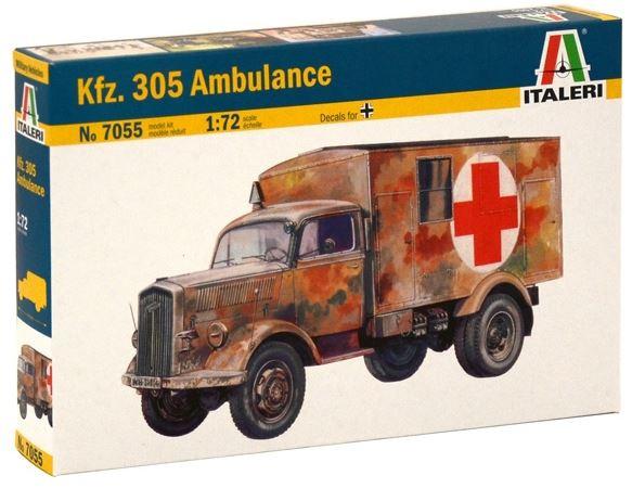 Produktbild Italeri 7055 - Militärfahrzeug - KFZ.305 AMBULANCE 1:72 2 von 4