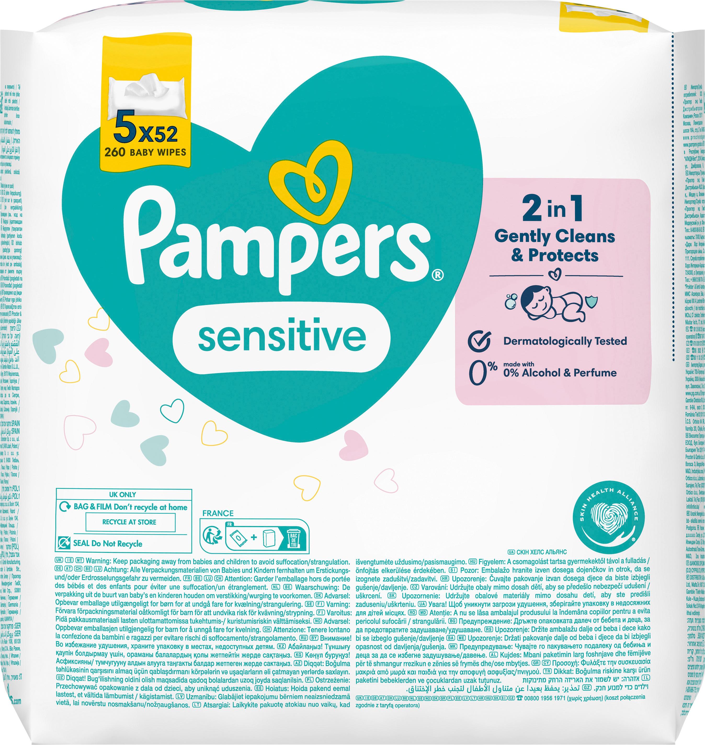 Produktbild Pampers Feuchttücher Sensitive 2 von 11