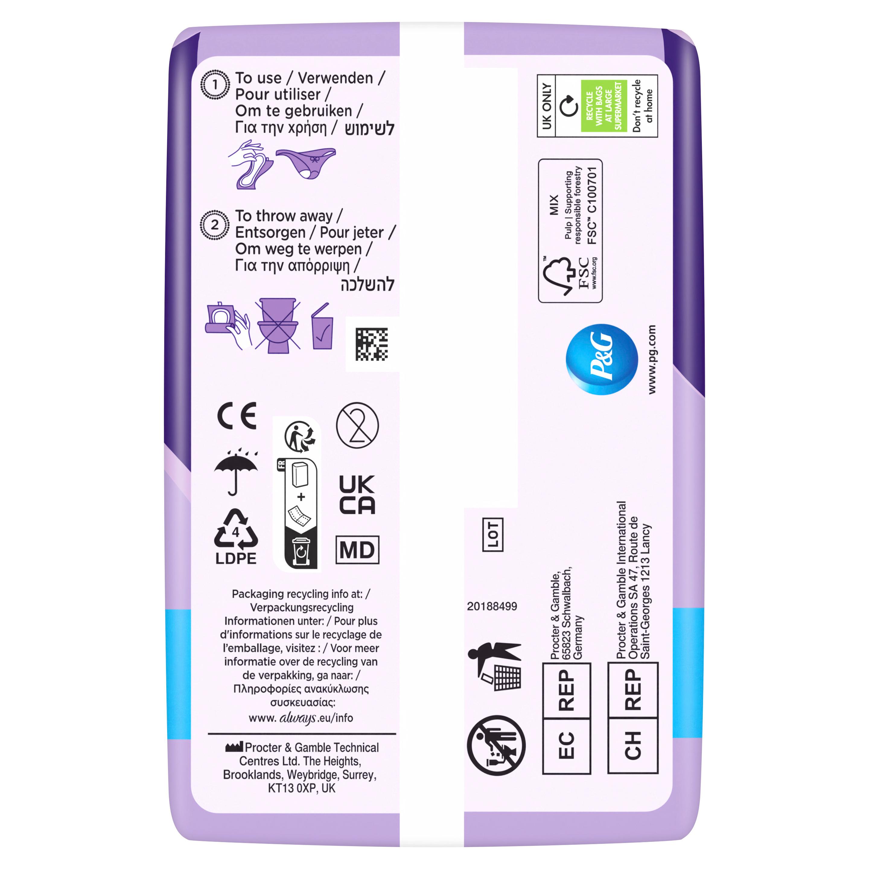Produktbild Always Discreet Inkontinenz Einlagen Long Monatspaket 4 von 9