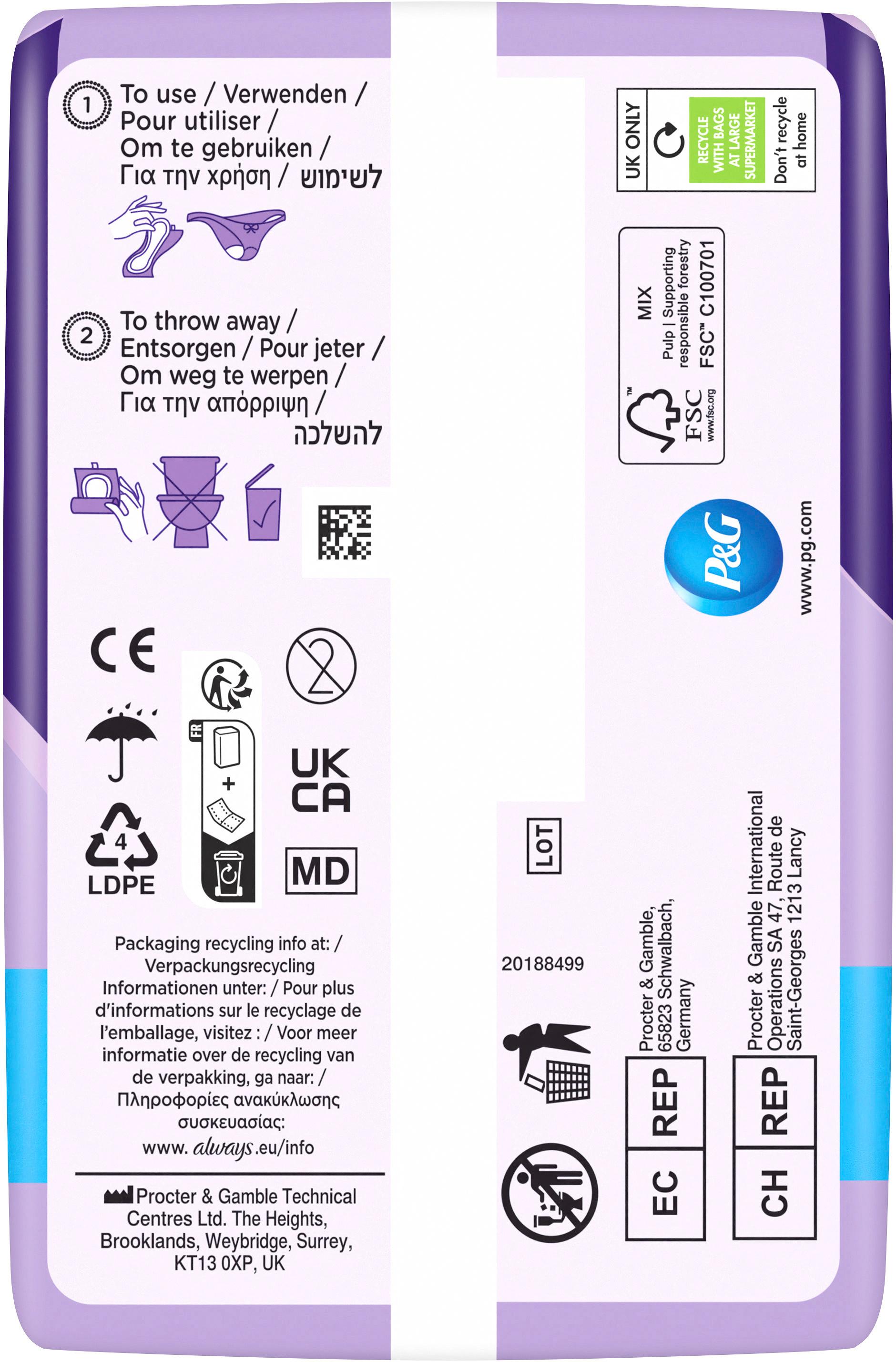 Produktbild Always Discreet Inkontinenz Einlagen Long Monatspaket 2 von 9