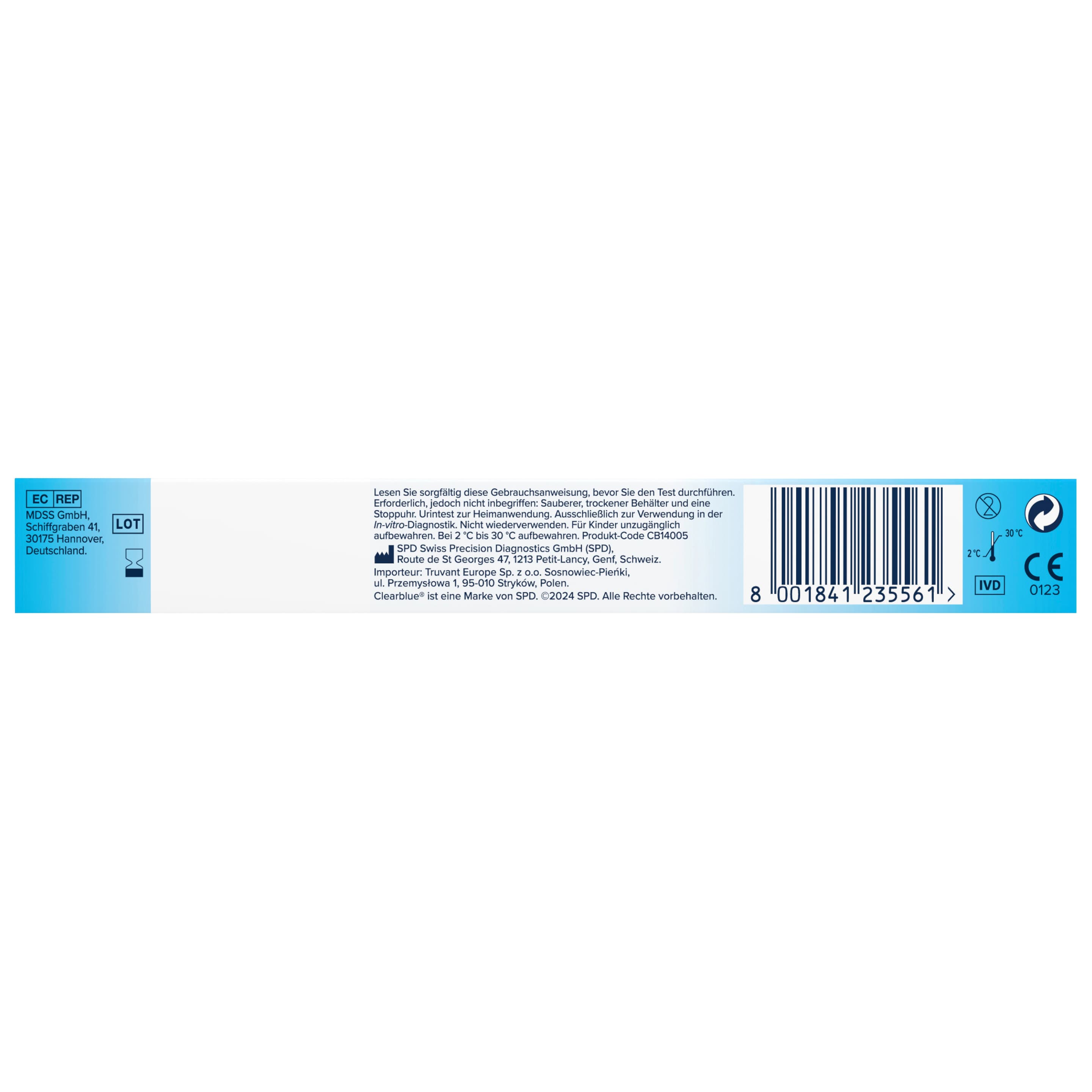Produktbild Clearblue Schwangerschaftstest Ultra Fruehtest 2er 12 von 16