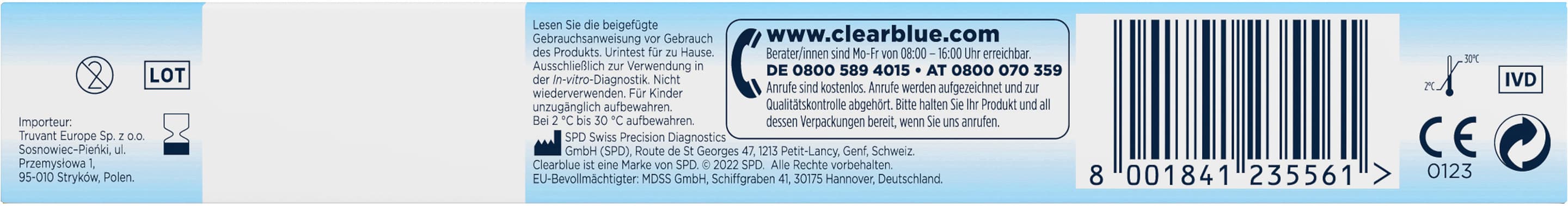 Produktbild Clearblue Schwangerschaftstest Ultra Fruehtest 2er 16 von 16