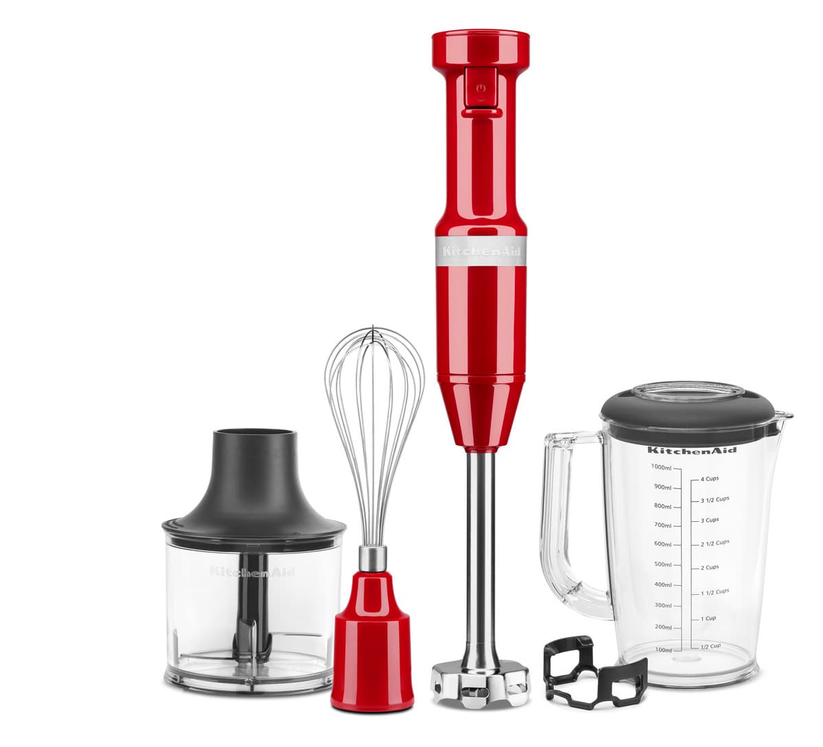 KitchenAid Stabmixer mit Zubehör 5KHBV83 empire rot