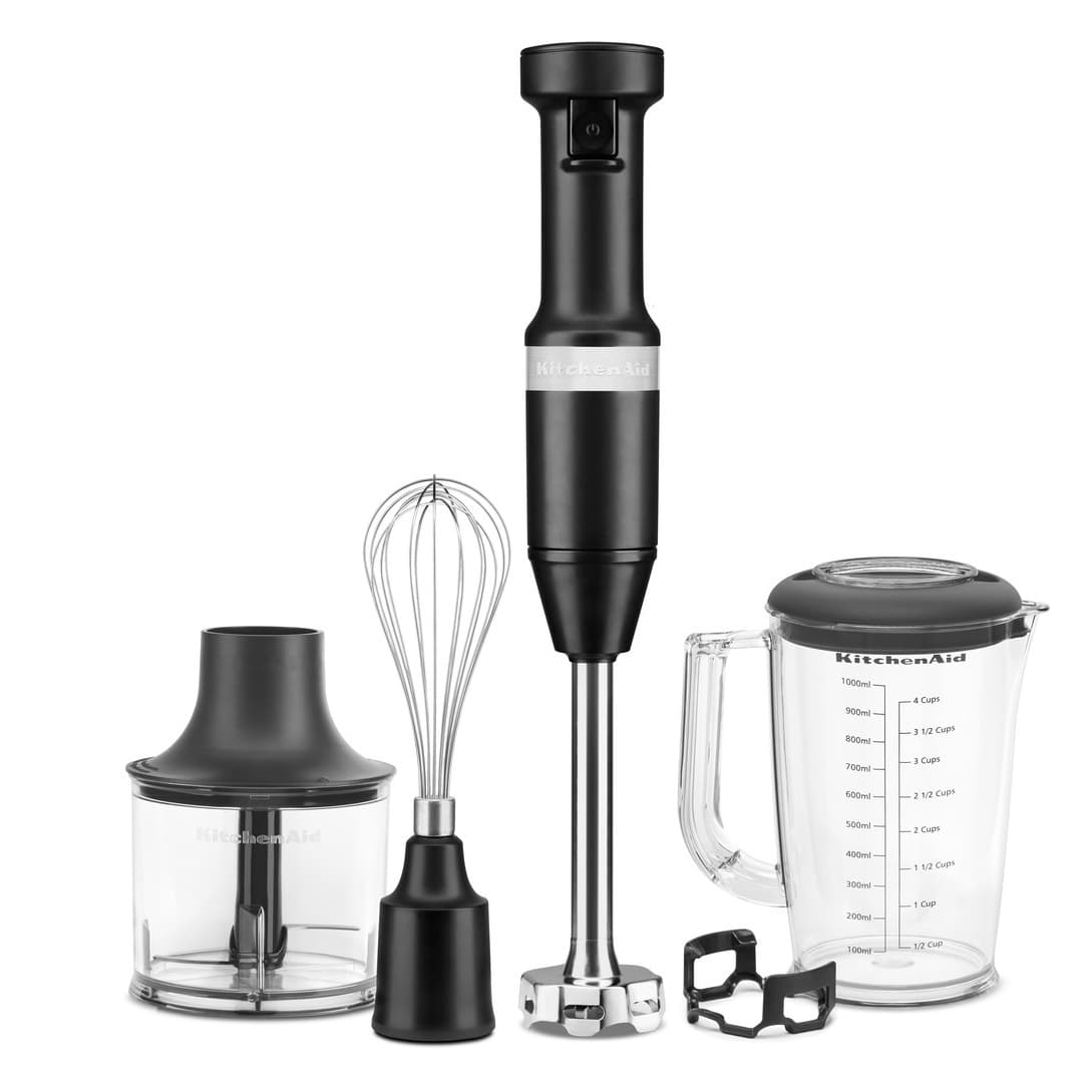 KitchenAid Stabmixer mit Zubehör 5KHBV83 matt schwarz