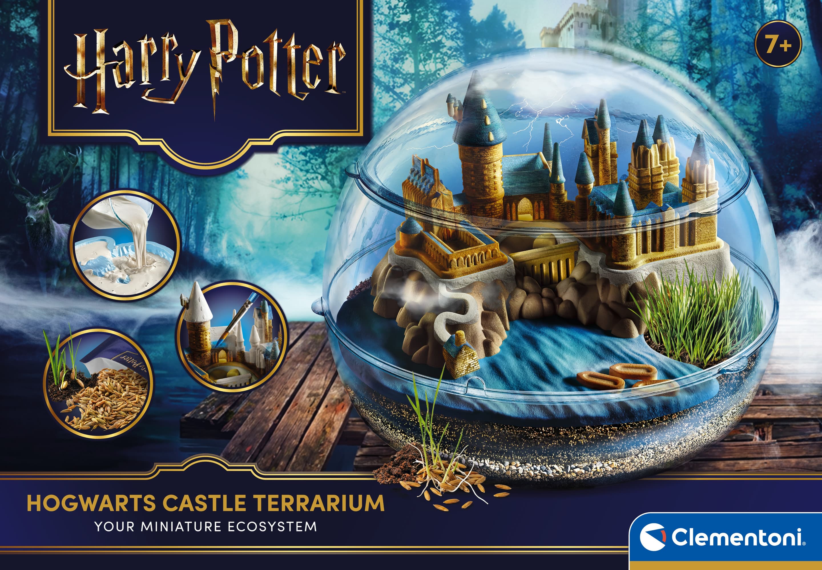 Clementoni Harry Potter Hogwarts Schloss Terrarium – Experimentier- und Pflanzenset ab 7 Jahren