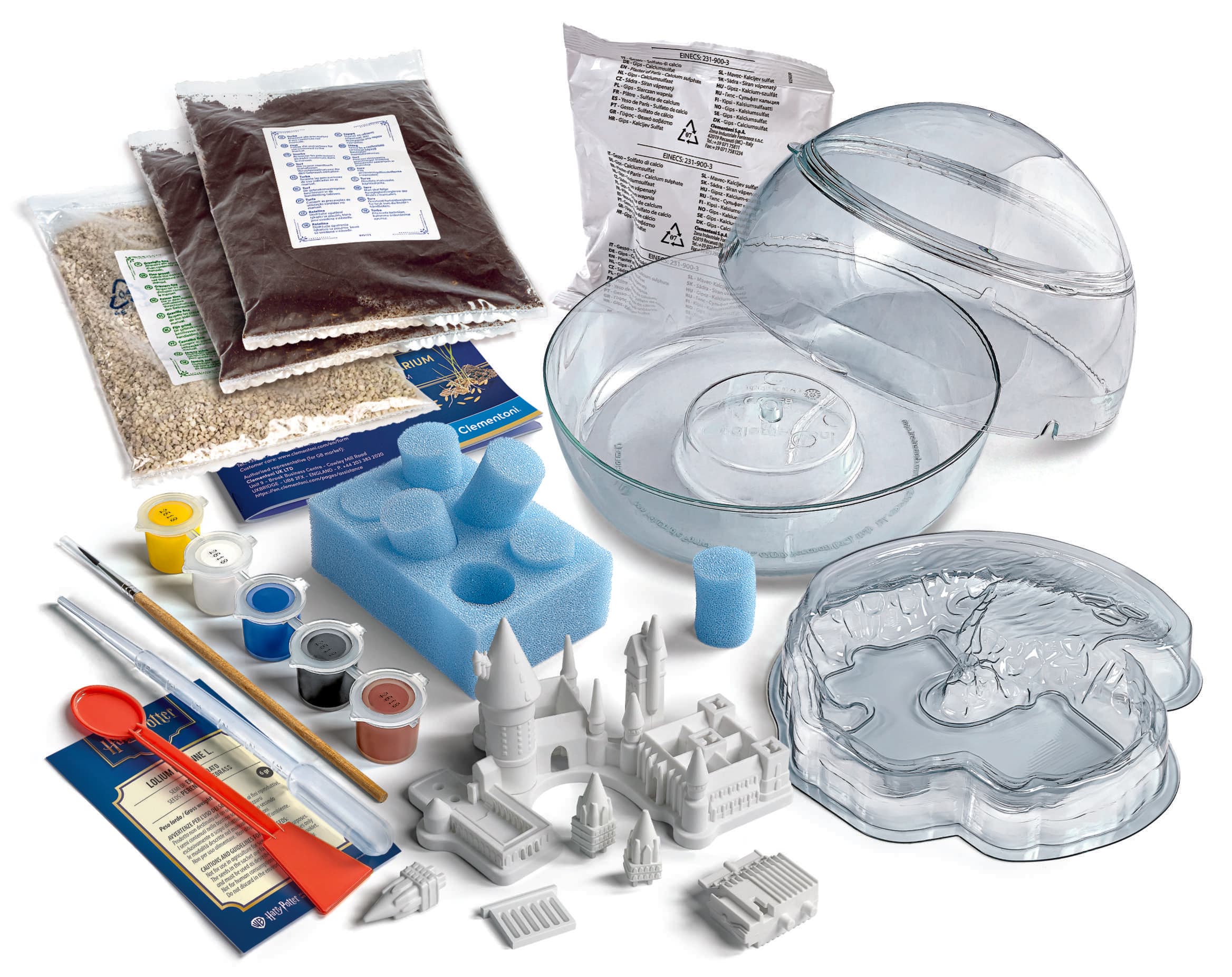 Clementoni Harry Potter Hogwarts Schloss Terrarium – Experimentier- und Pflanzenset ab 7 Jahren