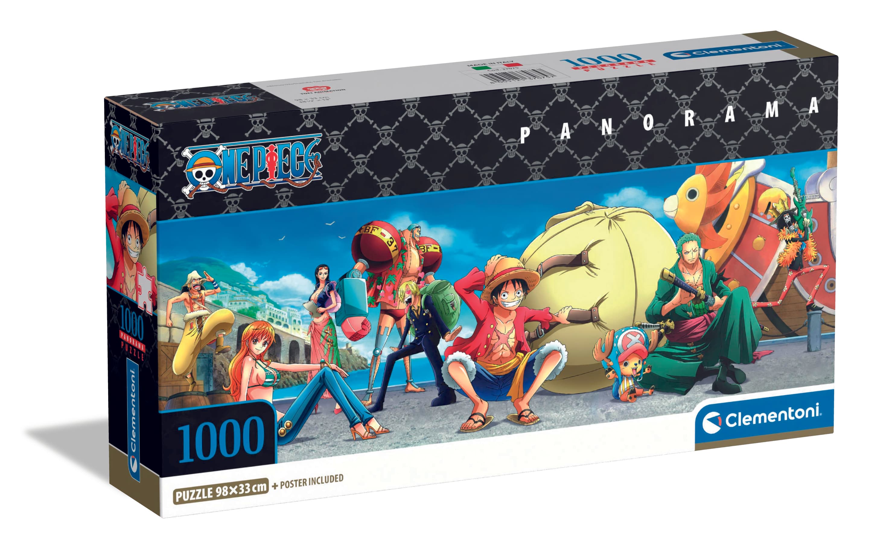 Clementoni - One Piece Panorama Puzzle, 1000 Teile