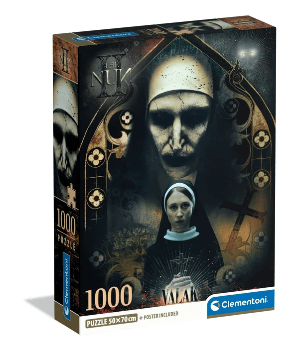 Clementoni - The Nun Puzzle 1000 Teile – Düsteres Horror‑Filmmotiv – Hochwertiges Erwachsenenpuzzle