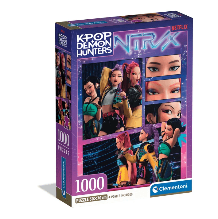 Clementoni - KPOP Demon Hunters Puzzle 1000 Teile – Ausdrucksstarkes K‑Pop‑ & Anime‑Motiv