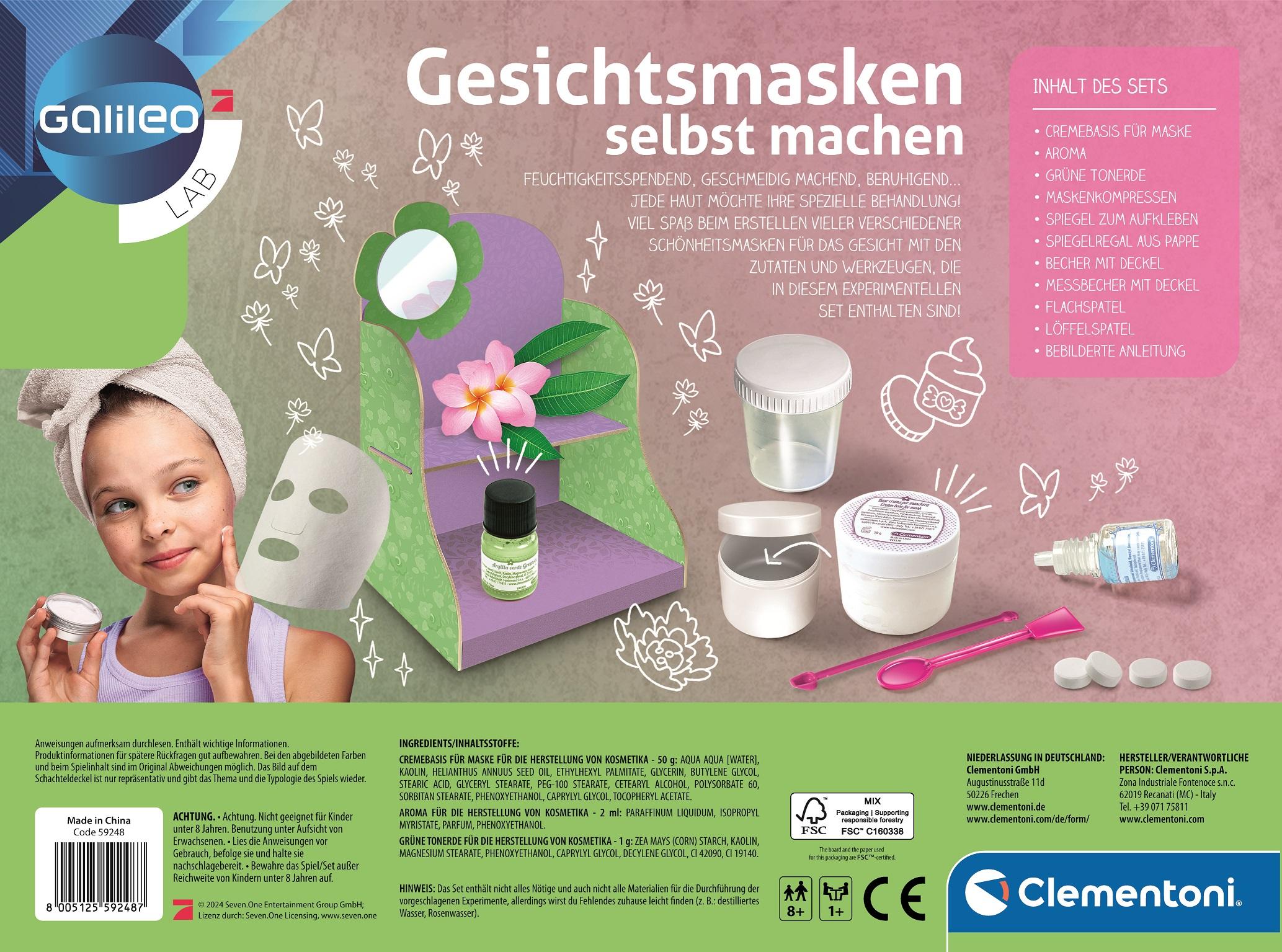 Produktbild Clementoni - GALILEO Gesichtsmasken selbs machen 59248 6 von 6