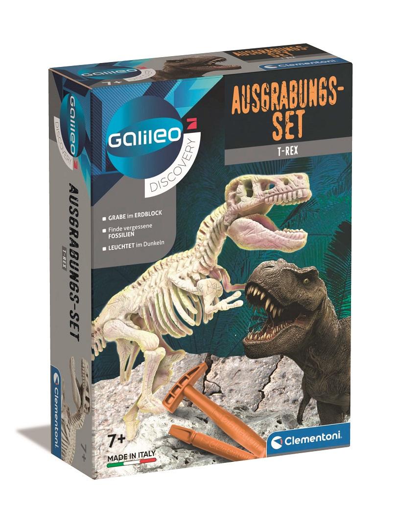 Clementoni - Galileo - Ausgrabungs-Set - T-Rex fluoreszierend