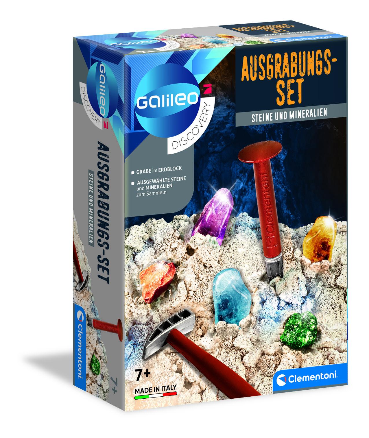 Clementoni - Galileo - Ausgrabungs-Set - Steine und Mineralien