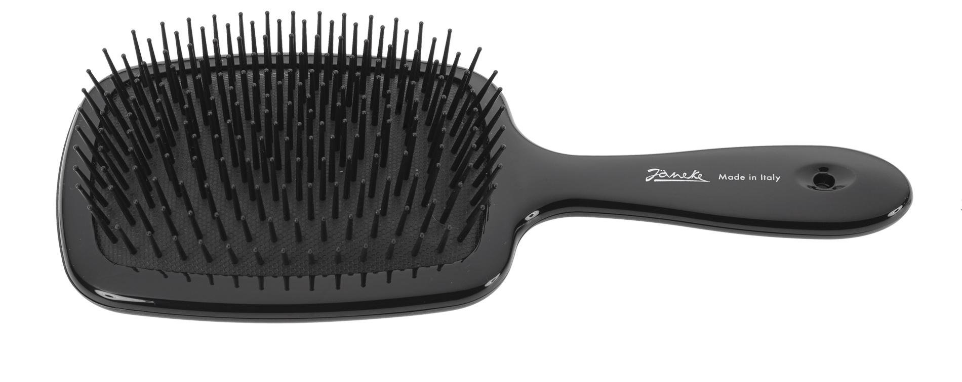 Jäneke Pneumatische Haarbürste Holz Schwarz 23x9,5cm