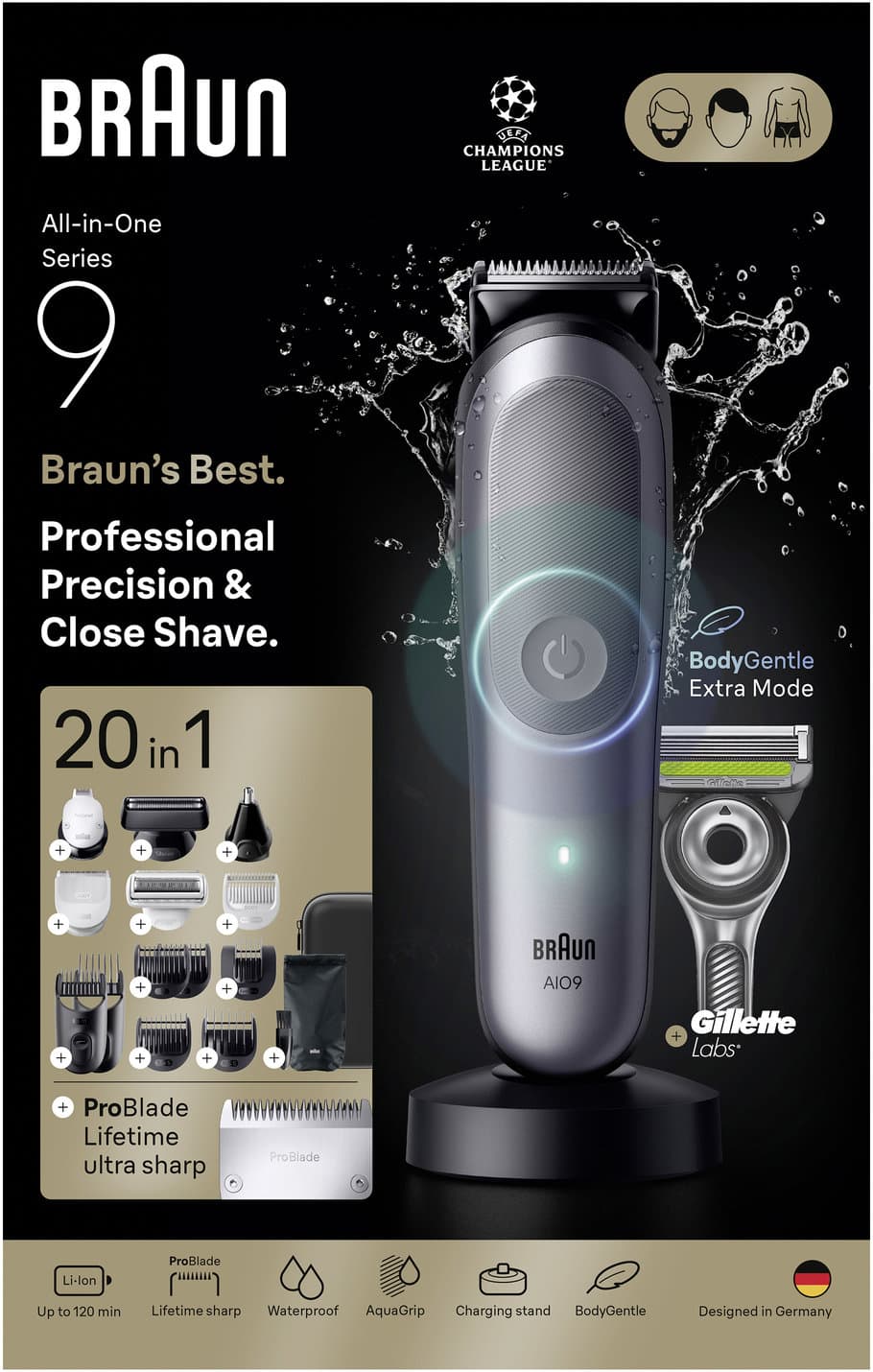 BRAUN Barttrimmer Series 9 All-In-One Style Kit AIO9540