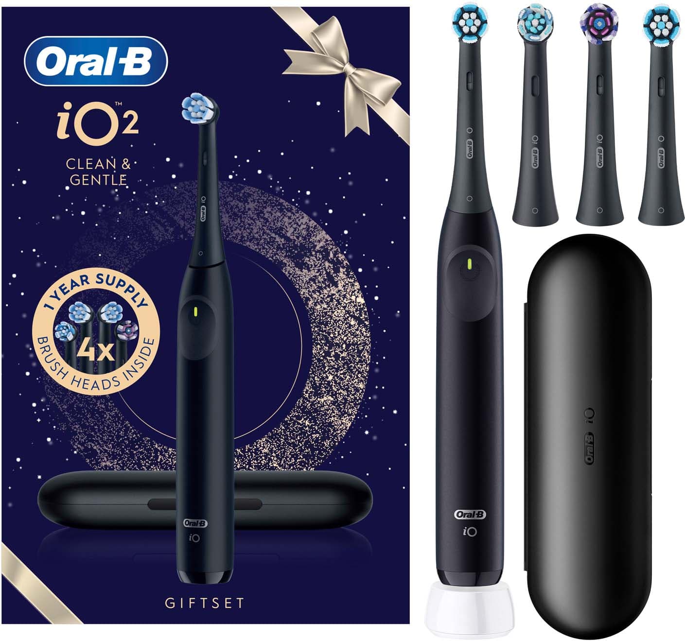Oral-B iO elektrische Zahnbürste Series 2 Night Black Geschenk Edition