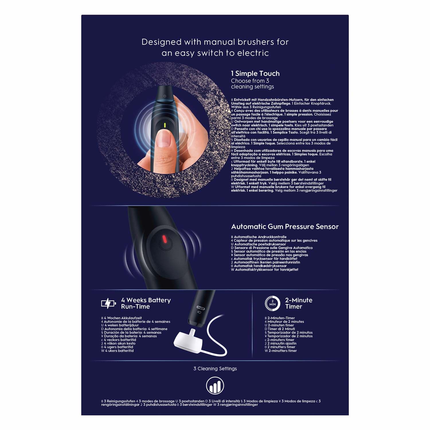 Oral-B iO elektrische Zahnbürste Series 2 Night Black Geschenk Edition
