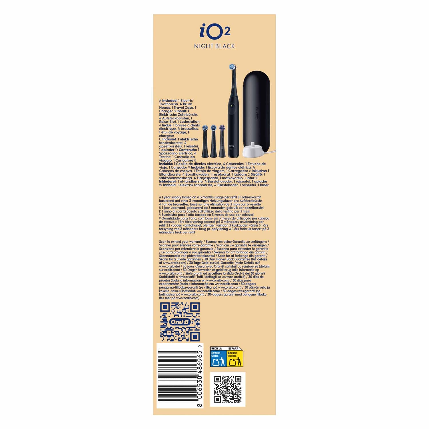 Oral-B iO elektrische Zahnbürste Series 2 Night Black Geschenk Edition